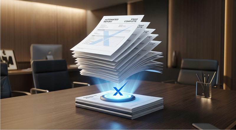 Automatically generate reports after each exam